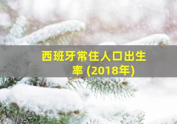 西班牙常住人口出生率 (2018年)